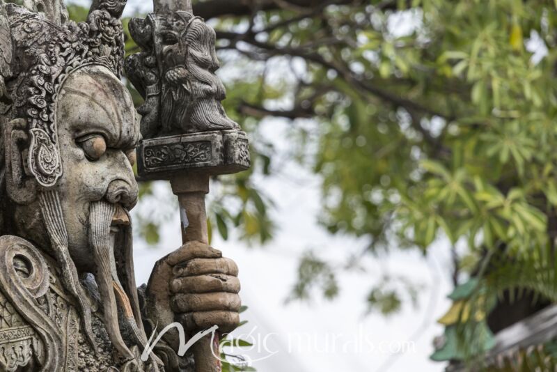 Chinese Warrior in Wat Pho Wallpaper Wall Mural