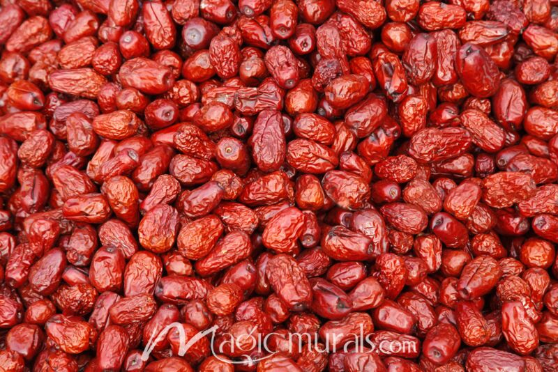 Red Jujube Peppers Wallpaper Wall Mural