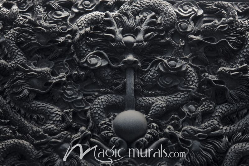 Chinese Dragon Carving 9273 Wallpaper Wall Mural