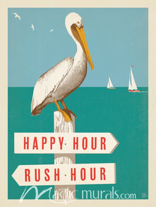 ADG Rush Hour v Happy Hour Wallpaper Wall Mural