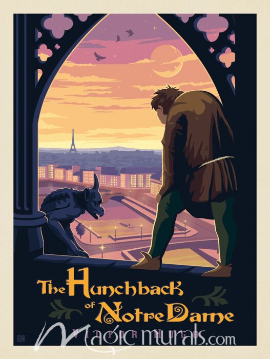 ADG Hunchback of Notre Dame Book Cover Wallpaper Wall Mural