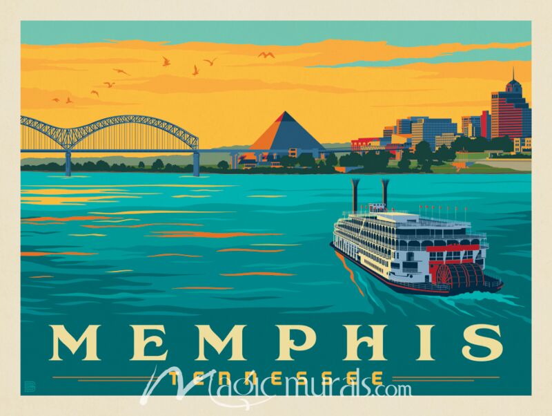 ADG Memphis River View Wallpaper Wall Mural