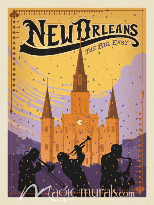 ADG New Orleans Big Easy Wallpaper Wall Mural