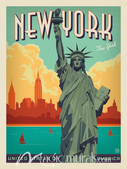 ADG Lady Liberty NYC Wallpaper Wall Mural