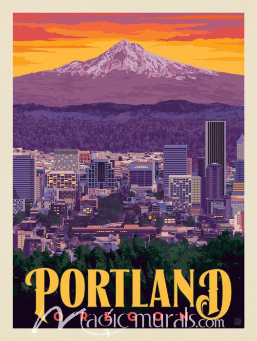 ADG Portland Oregon Wallpaper Wall Mural