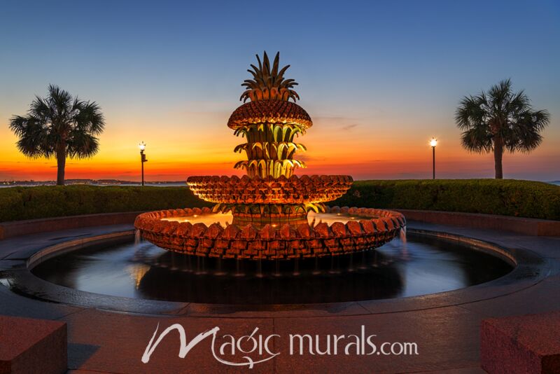 Charleston Pineapple Fountain 2862 Wallpaper Wall Mural