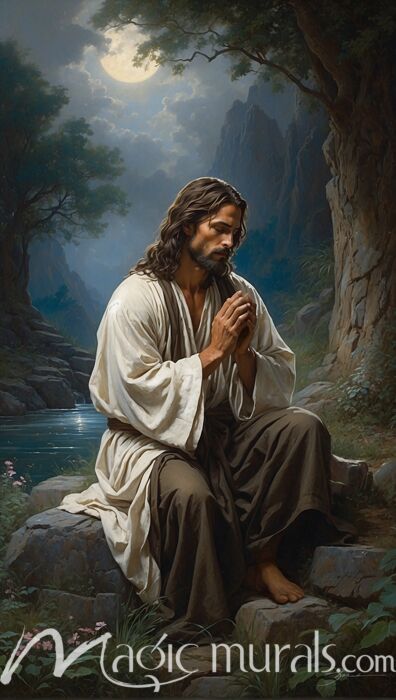 Jesus Praying 3528 Wallpaper Wall Mural