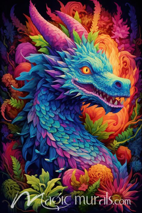 Neon Dragon 3520 Wallpaper Wall Mural