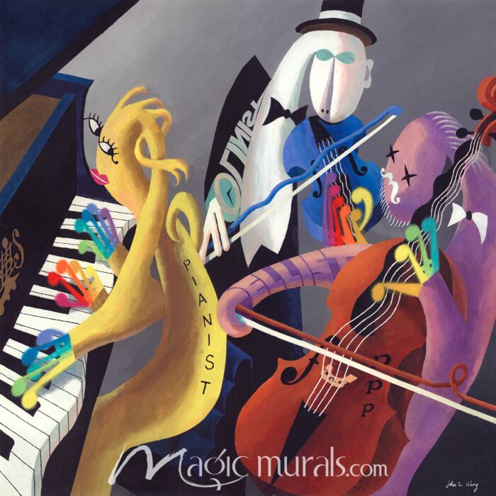 Magic Trio Musicians JZW Wallpaper Wall Mural