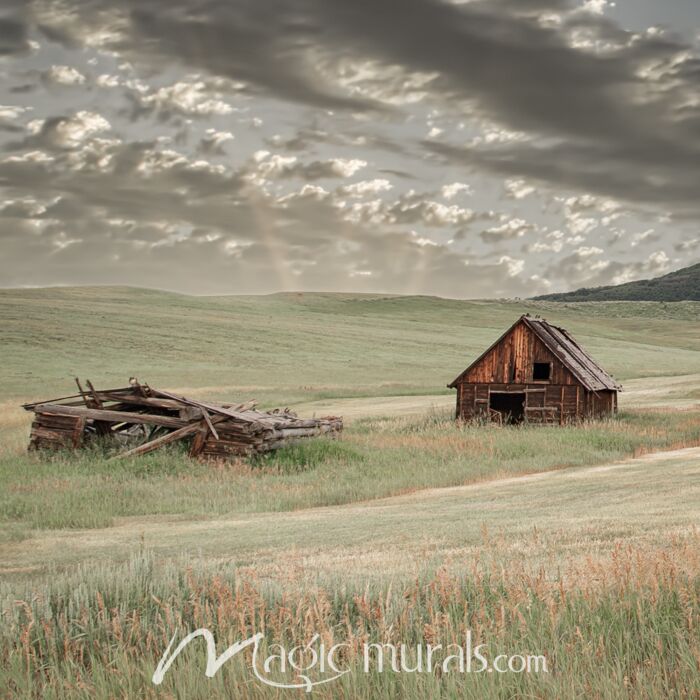 Cabin on the Hillside II - Schwartz Wallpaper Wall Mural