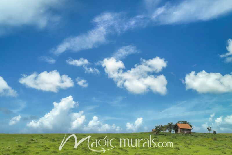 Cabin in the Clouds II Wallpaper Wall Mural