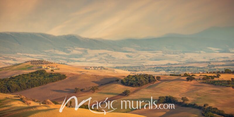 Sundown Over the Rolling Hills Wallpaper Wall Mural