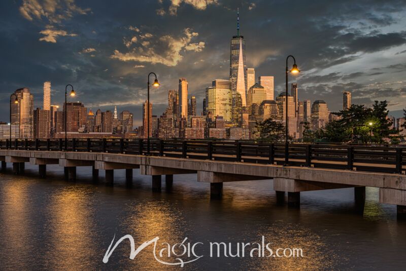 World Trade Center Sunset 725 Mural Wallpaper Wall Mural