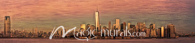 Kearney NYC Sunset Panorama Wallpaper Wall Mural