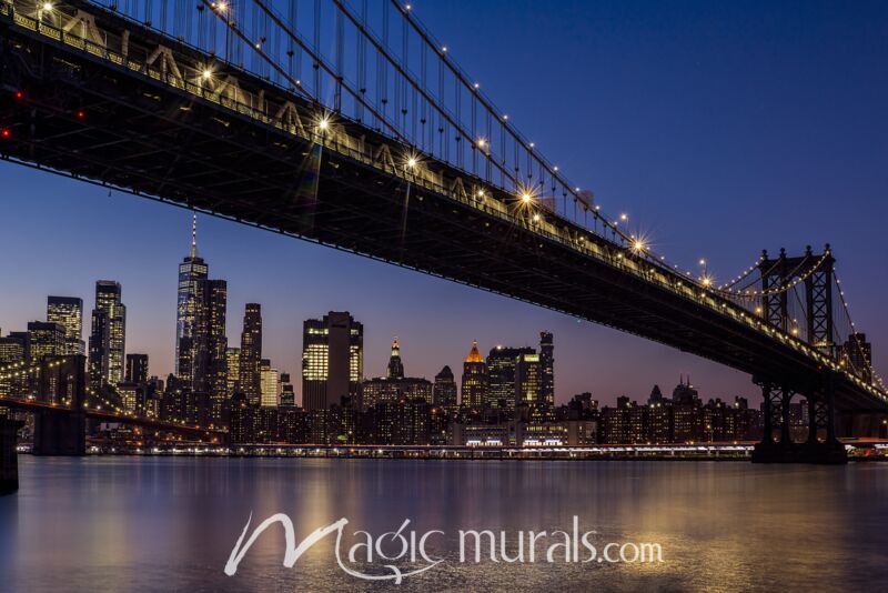 Kearney Manhattan Bridge Twilight Wallpaper Wall Mural