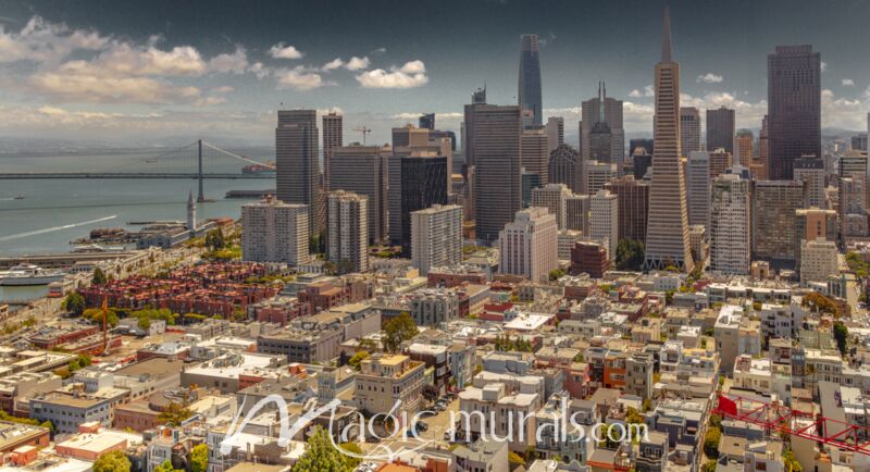 SF Skyline Wallpaper Wall Mural