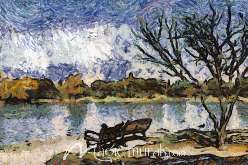 Van Gough Inspired Landscape 1 Wallpaper Wall Mural