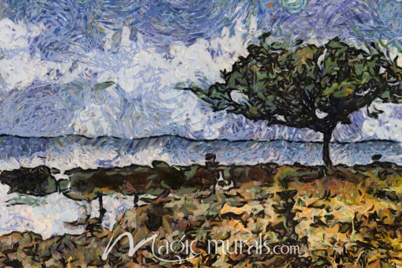 Van Gough Inspired Landscape 3 Wallpaper Wall Mural