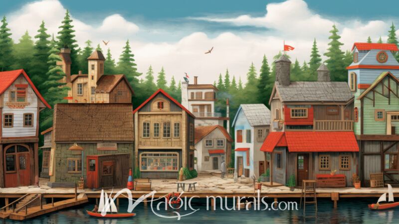 Happy Village 13 Wallpaper Wall Mural