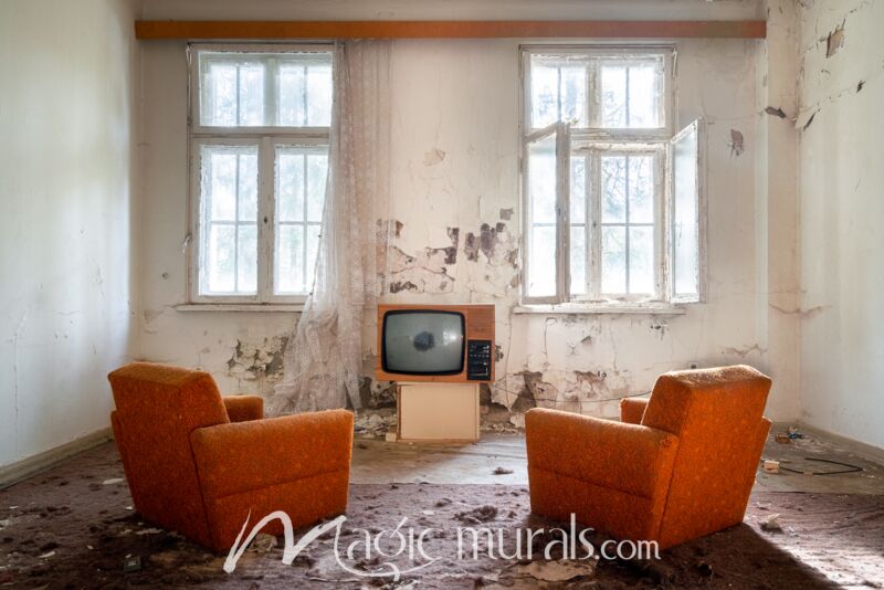 No Watching TV Wallpaper Wall Mural