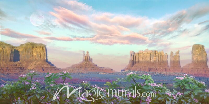 Desert Moon Landscape II Wallpaper Wall Mural