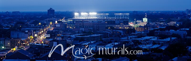 Wrigley Field at Night 2075 Wallpaper Wall Mural