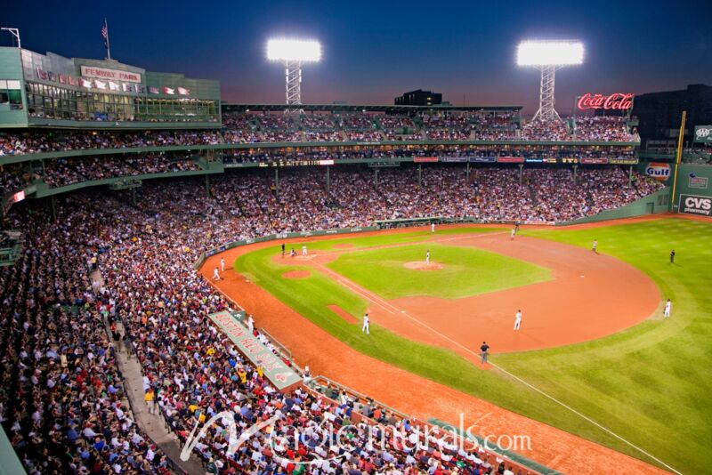 Twins at Fenway Night Game 1950 Wallpaper Wall Mural