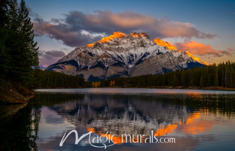 Alberta Cascade Mountain 7649 Wallpaper Wall Mural