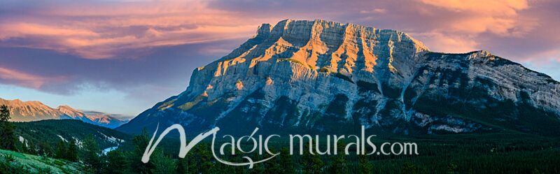 Mount Rundle Sunset 7700 Wallpaper Wall Mural