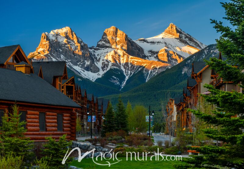 Spring Creek Village Three Sisters Mountain 7720 Wallpaper Wall Mural