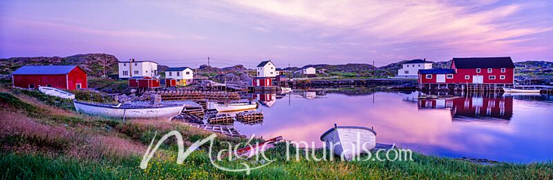 Lobster Fishing Harbor Newfoundland 2982 Wallpaper Wall Mural