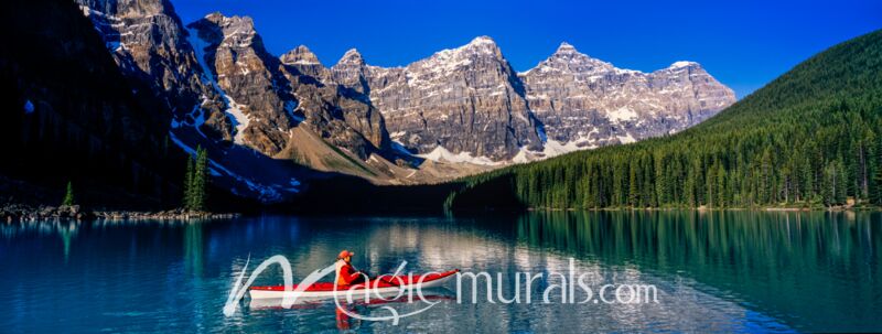 Moraine Lake Kayaker 3003 Wallpaper Wall Mural