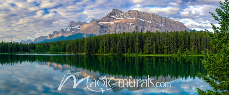 Mount Rundle Johnson Lake 3015 Wallpaper Wall Mural