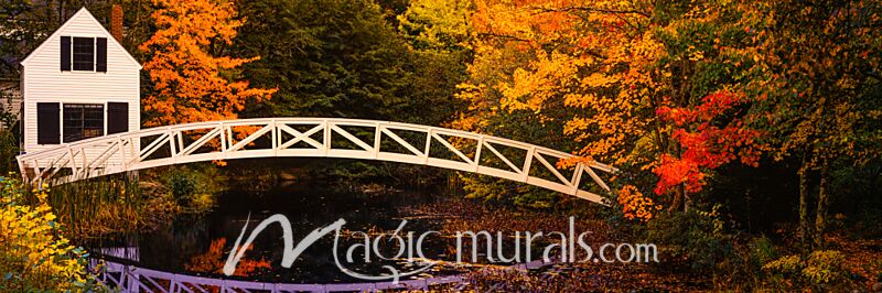 Somesville Bridge Maine Autumn 3063 Wallpaper Wall Mural