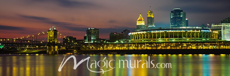 Cincinnati At Night 2170 Wallpaper Wall Mural