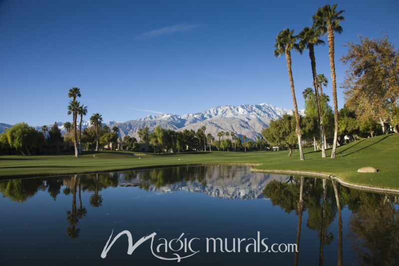 Pond at Palm Springs Desert Princess Golf Wallpaper Wall Mural