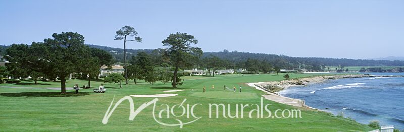 Seaside Pebble Beach in Monterey Wallpaper Wall Mural