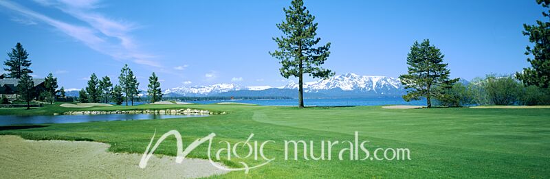 Sand Traps at Edgewood Tahoe Golf Course Wallpaper Wall Mural