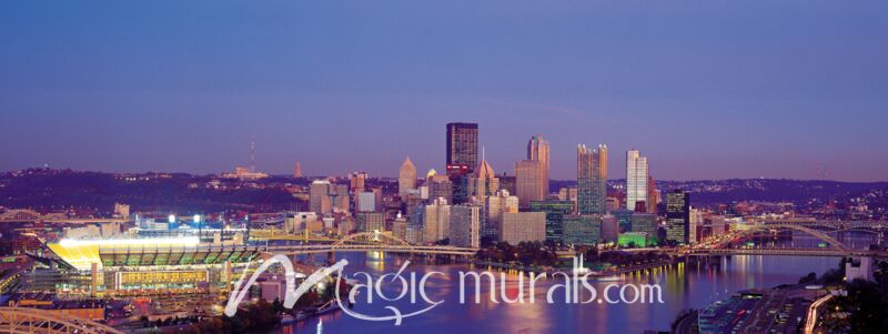 Pittsburgh Skyline 0271 Wallpaper Wall Mural